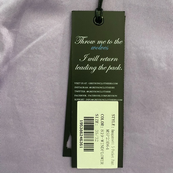 Greyson men’s pants 35x32, color is windflower - Picture 2 of 4